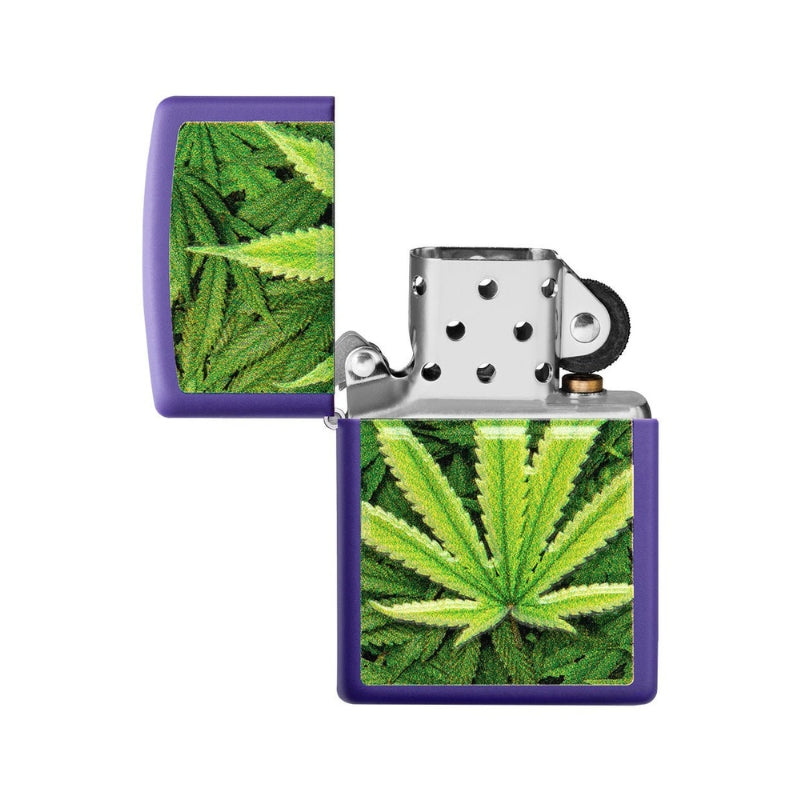 Zippo Cannabis Purple Matte Lighter-