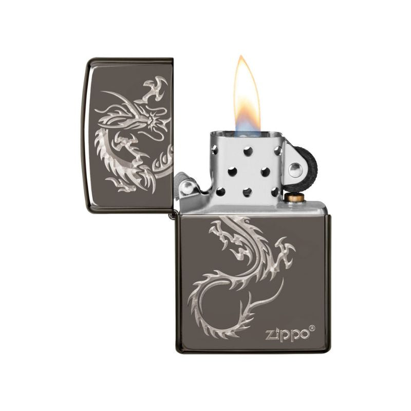 Zippo Dragon Black Ice Lighter-