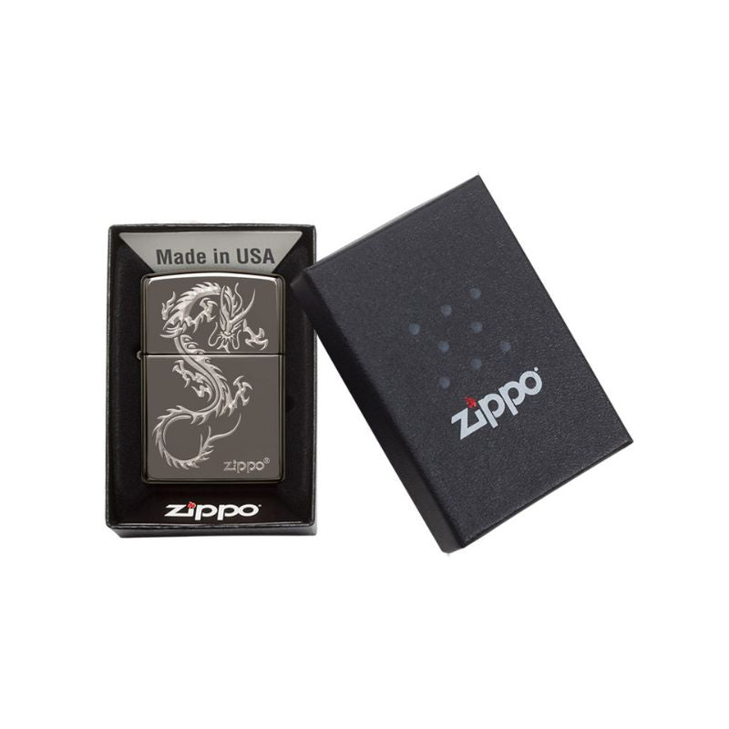 Zippo Dragon Black Ice Lighter-
