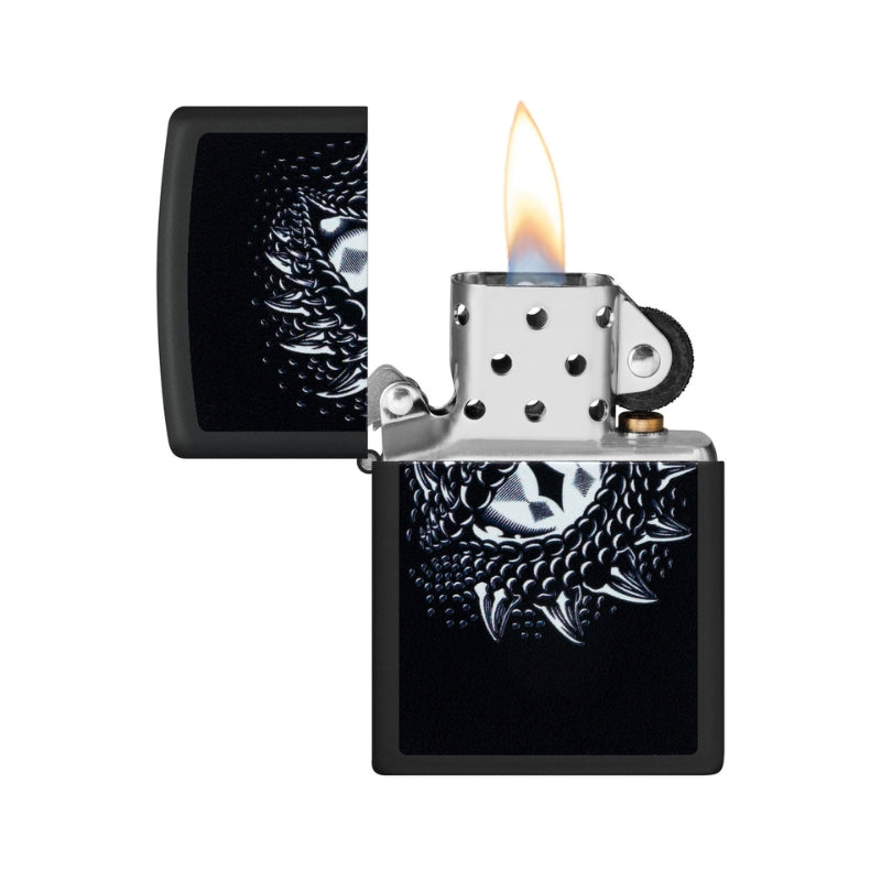 Zippo Dragon Eye Matte Blacklight Lighter-