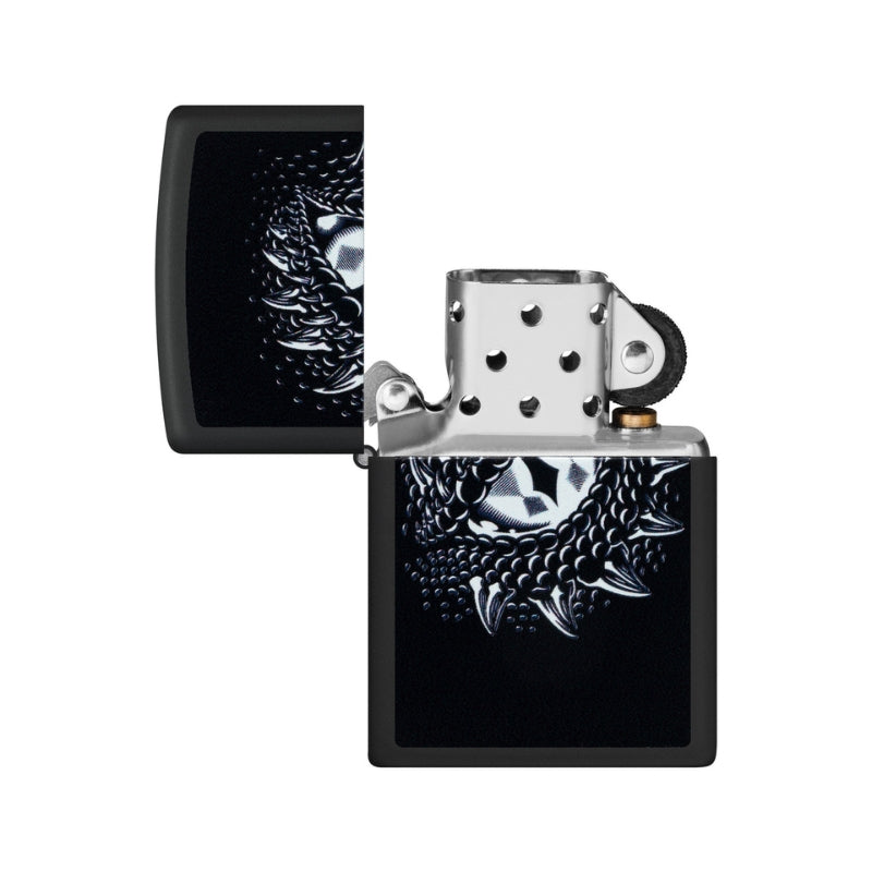 Zippo Dragon Eye Matte Blacklight Lighter-