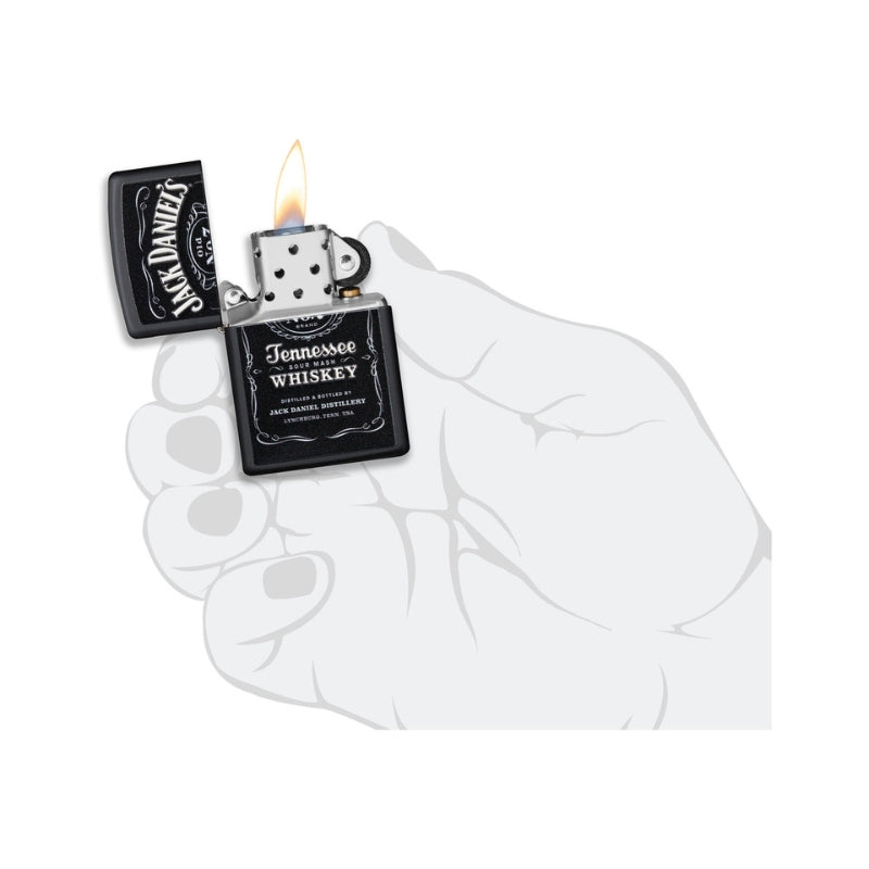 Zippo Jack Daniels Matte Black Lighter-