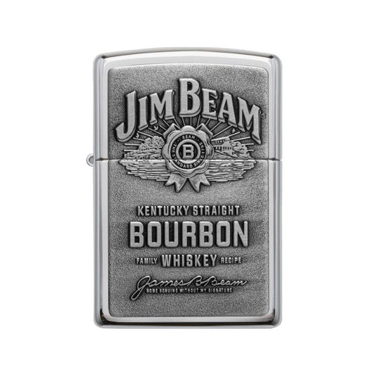 Zippo Jim Beam Label Chrome Lighter-