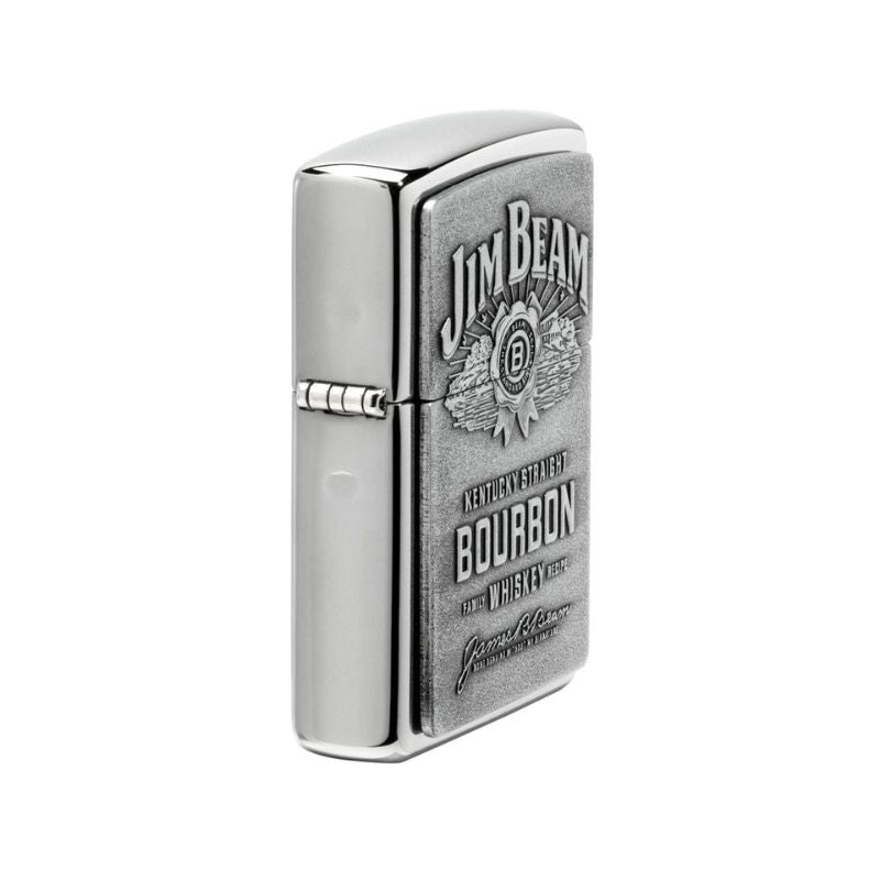 Zippo Jim Beam Label Chrome Lighter-