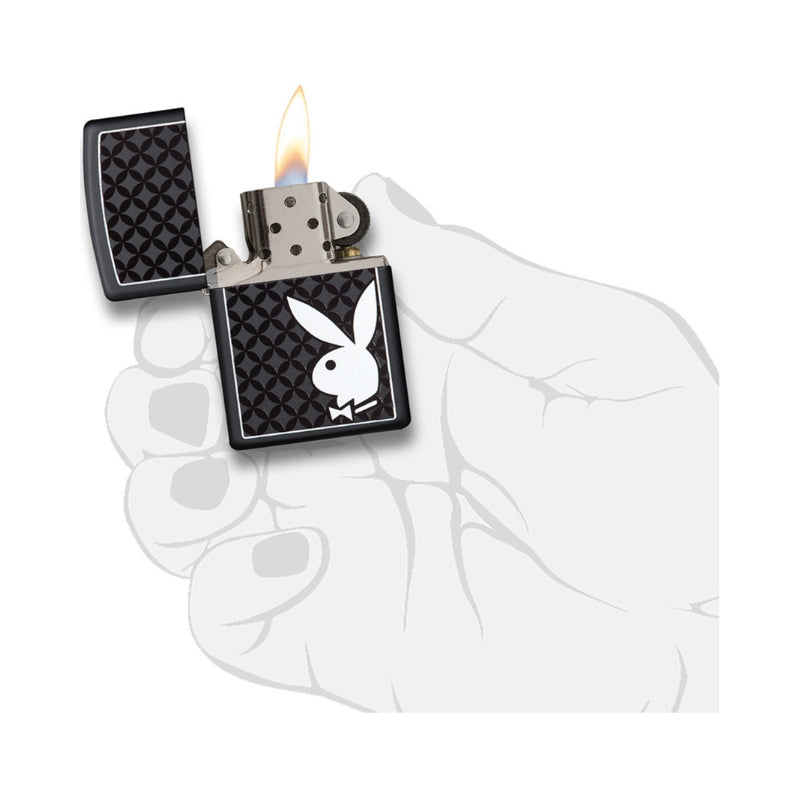 Zippo Playboy Black Matte Lighter-