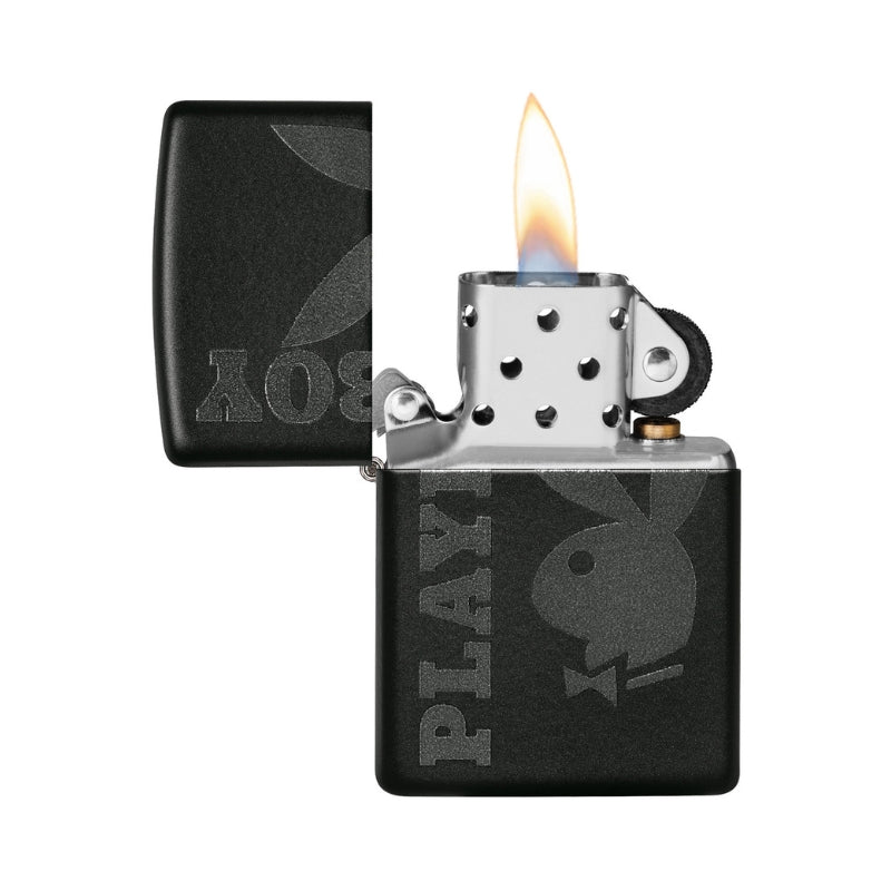 Zippo Playboy Black Matte Lighter-