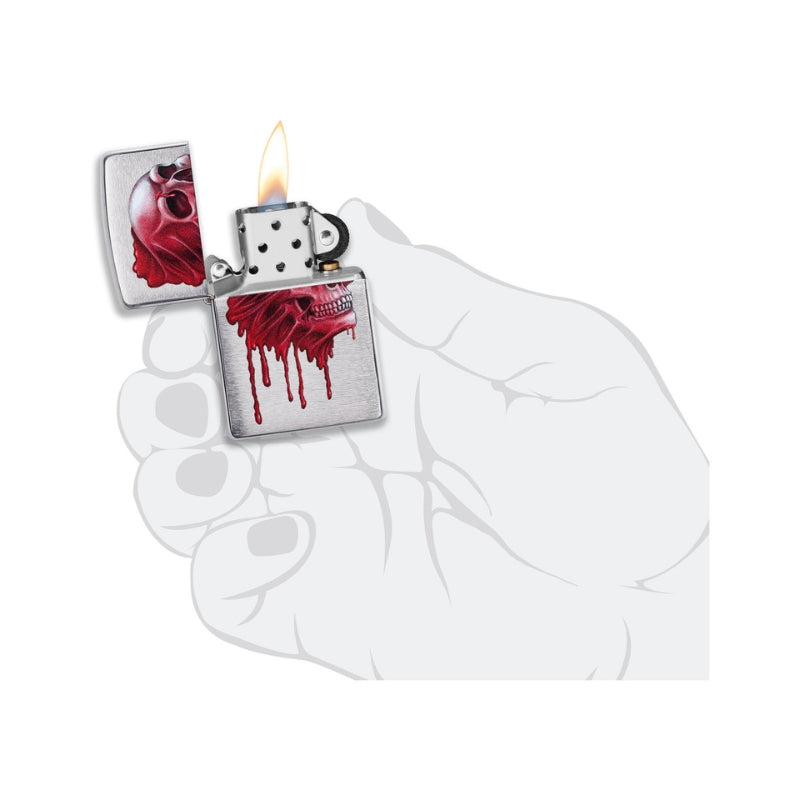 Zippo Red Skull Lighter-