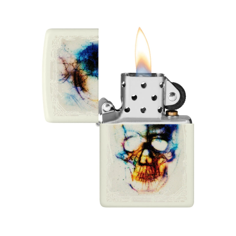 Zippo Skull Glow In The Dark Lighter-