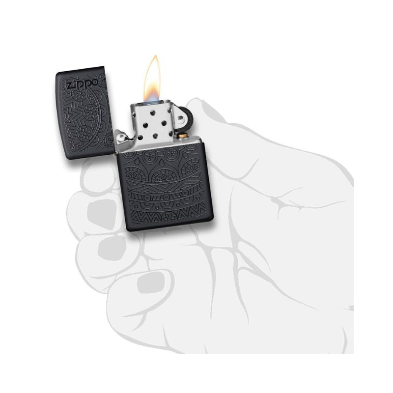 Zippo Swirl Pattern Matte Lighter-