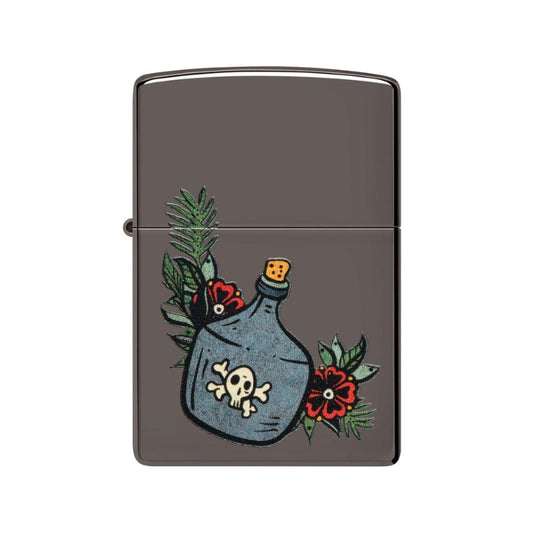 Zippo Coloured tattoo Black Ice Lighter-