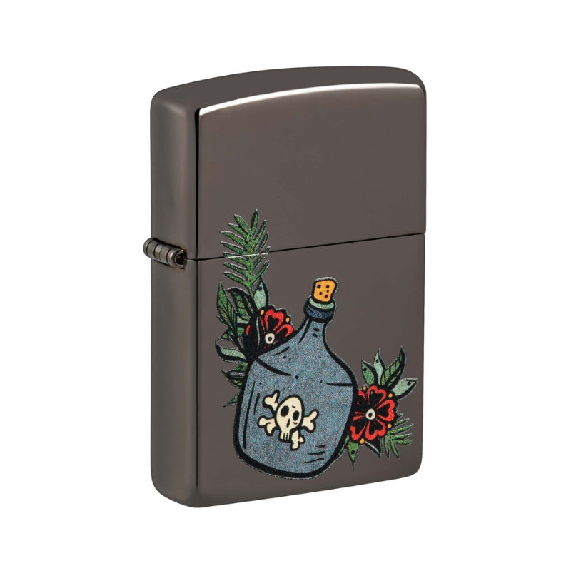 Zippo Coloured tattoo Black Ice Lighter-