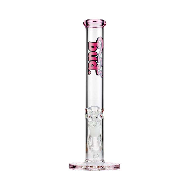 Bud Straight Tube Bong 30cm - Pink-