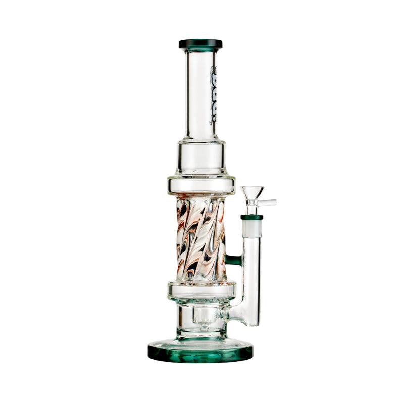 Bud Twisted Inline Percolator Bong 30cm-